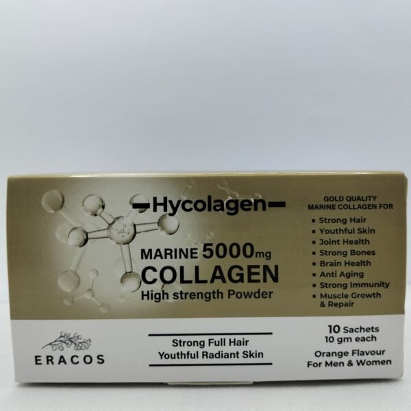 ERACOS HYCOLAGEN | MARINE COLLAGEN 5000mg WITH BIOTIN & VITAMIN C | FOR MEN & WOMEN | ORANGE FLAVOR - Image 3