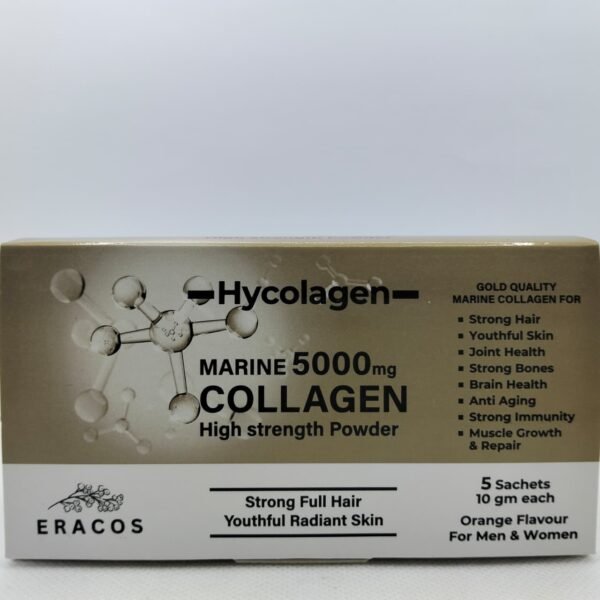 ERACOS HYCOLAGEN | MARINE COLLAGEN 5000mg WITH BIOTIN & VITAMIN C | FOR MEN & WOMEN | ORANGE FLAVOR - Image 2